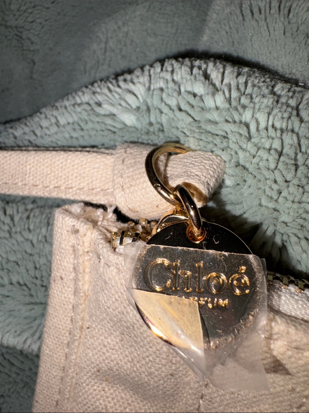 NWT Chloé Canvas Zip Pouch in Beige - Picture 3 of 6